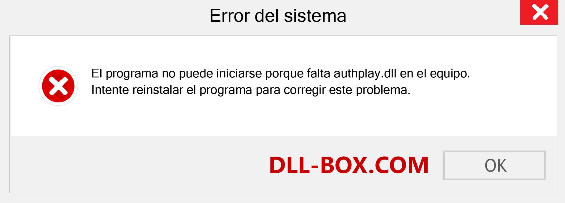 ¿Falta el archivo authplay.dll ?. Descargar para Windows 7, 8, 10 - Corregir authplay dll Missing Error en Windows, fotos, imágenes